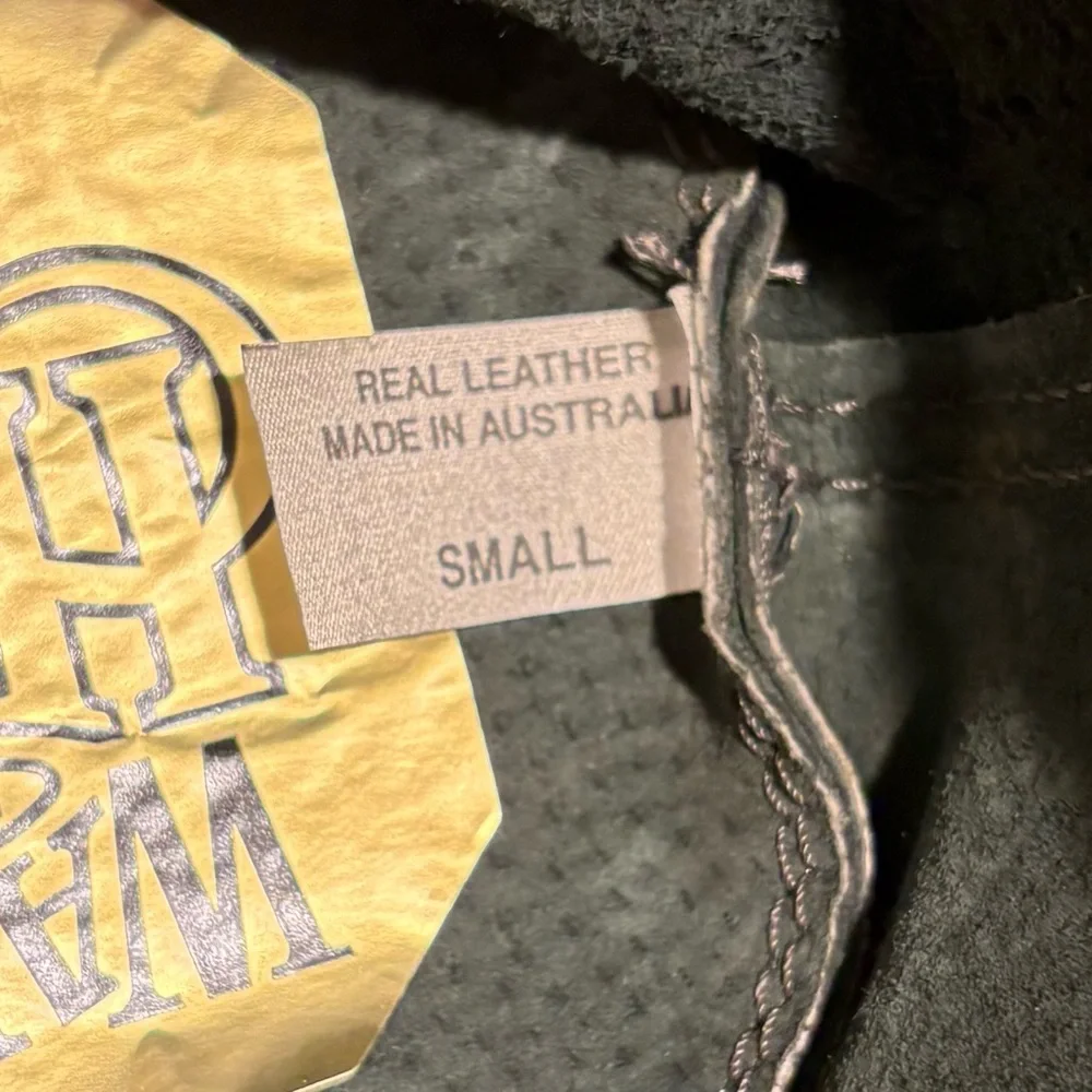 Walkabout Overlander Aussie Suede Leather Outback Hat Olive Green Size Small💛